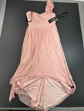 DB Studio NWT Women's One Shoulder Chiffon Formal Dress Sz M 8/10 Pink NEW