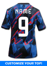 Personalised Number Name ICHNOS Kids Junior Football Team Kit Shirt training