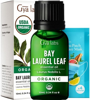 Gya Labs Organic Bay Leaf Essential Oil  0.34 Fl Oz  for Skin, Hair, Diffuser...