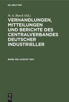 H. A. Bueck | August 1907 | Buch | Deutsch | De Gruyter | Ean 9783112468036