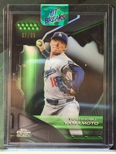 2026 Topps Chrome Black Yoshinobu Yamamoto #49 Green Refractor /99