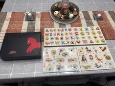 Learning Puzzles for Toddlers Wood City 4 Wooden Peg Puzzles Letters Shapes etc