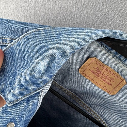 Vintage Levis Jacket Mens Large Blue Denim Trucker Type 3 80s Made in USA by Levi's, Size L, $49.99 - Photo 12