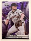 2025 Topps Chrome Black Purple Refractor Logan Webb /75 Giants #145