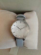 Ladies Olivia Burton "Wishing" Watch Vegan Strap Chalk Blue & Silver. Brand New.