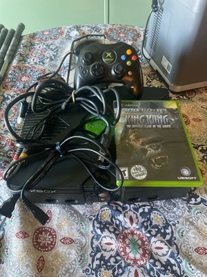 Microsoft Xbox Original Console Bundle Controller, King Kong game, all cables 