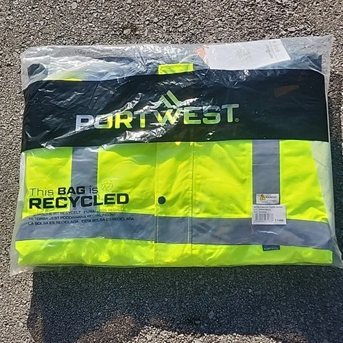 Portwest US466 Mens Waterproof Hi Vis Traffic Jacket Reflective Safety Coat Sz M - product listing photo