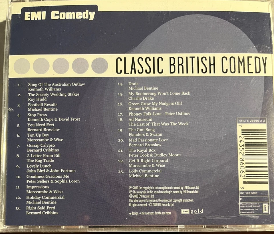 CLASSIC BRITISH COMEDY -  Various CD 2001 EMI - Image 2 of 2