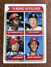 Brian Downing Rookie Card 1974 TOPPS #601 IP Autograph Auto California Angels. rookie card picture