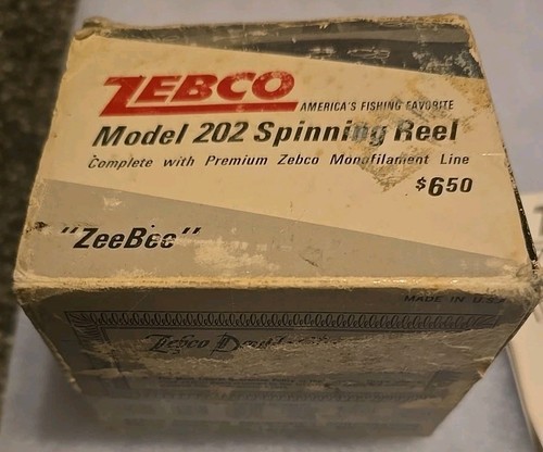 Moulinet Toupie Vintage Zebco 202 - ZEE BEE - Avec Boîte Et Manuel - USA - RARE
