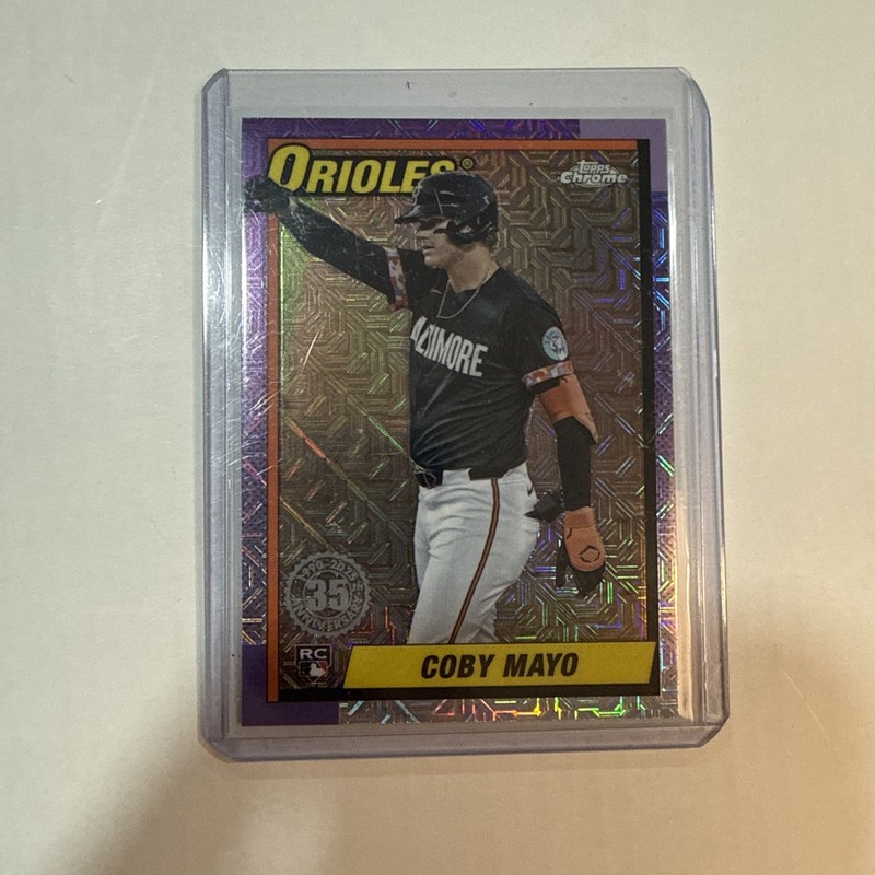 2025 Topps Series 1 - Coby Mayo (RC) #T90C-21 Silver Pack Mojo Refractor Orioles