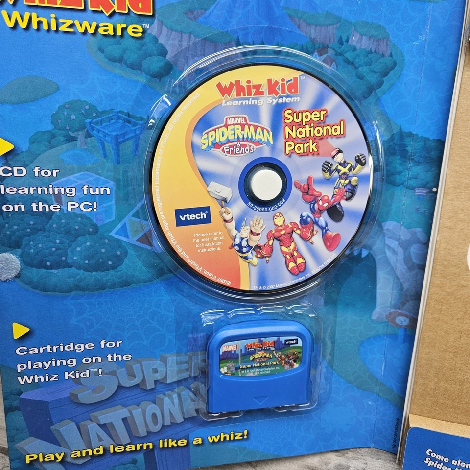 VTech Whiz Kid Learning System Spiderman Scooby Doo Bob Builder Thomas Train - Image 3 of 4