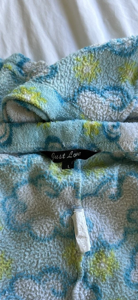 Pantalones de pijama de felpa para mujer Just Love - Nubes - Talla L Foto 4 de 4