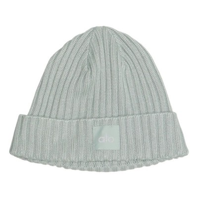 Alo Yoga, Beanie-Mütze, Größe: ONE SIZE, Kaschmir/Tencel, Grün #3xK