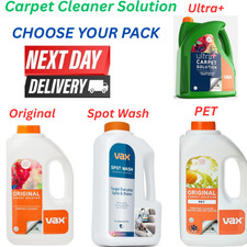 Vax Original Carpet Solution Shampoo 1.5L Scented Cleaner Upholstery or Carpet