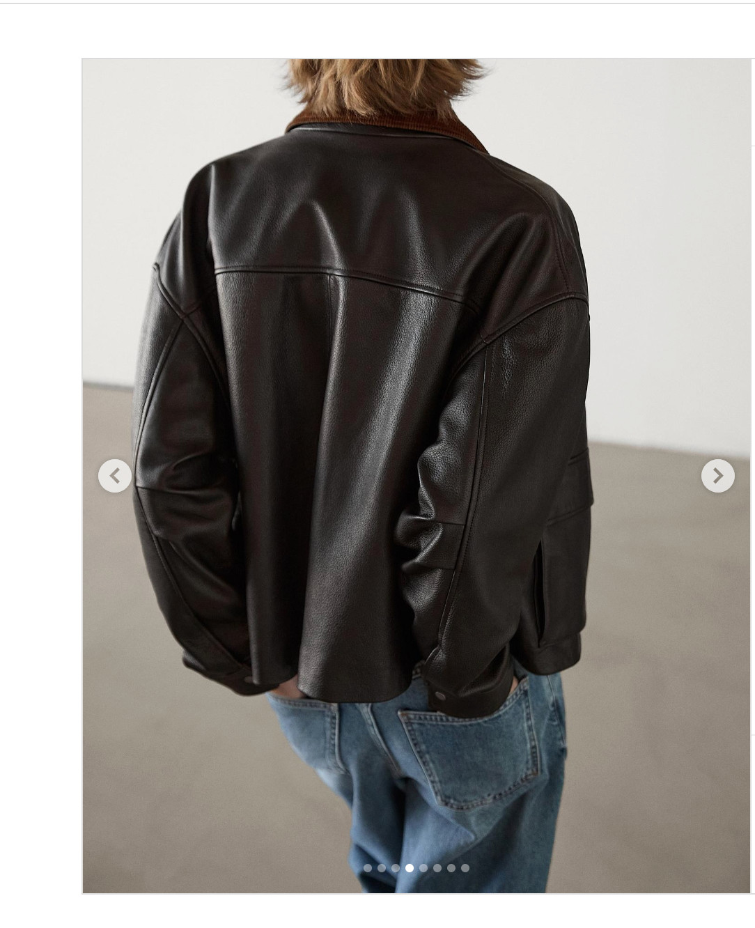 Massimo Dutti Womens Leather Jacket Coat Size XS Dark Brown 4707/817 NWT thumbnail 4