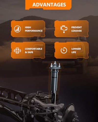 Front Rear Shocks Struts for Chevy 4WD 344266 Front and Rear Shock Absorbers - Picture 5 of 7