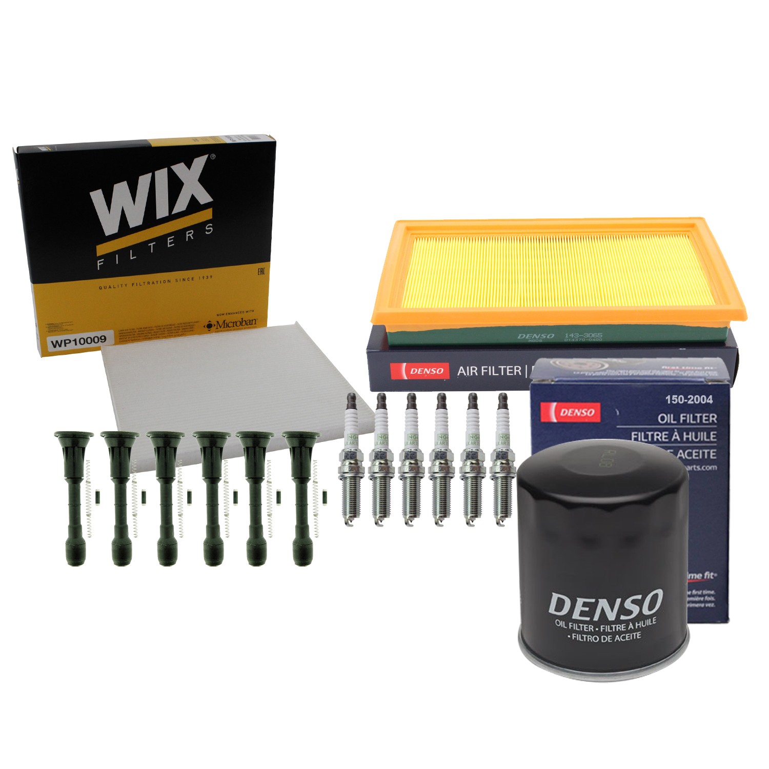 Denso Tune Up Kit NGK 6 Spark Plugs  Boots Kit for Pathfinder 3.5L V6 VQ35DE