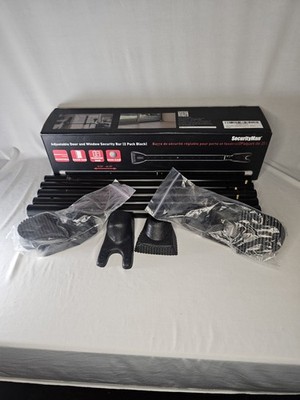 SECURITYMAN 2-In-1 Heavy Duty Door Security Bar Door WIndows Patio (2 Pack)  NIB