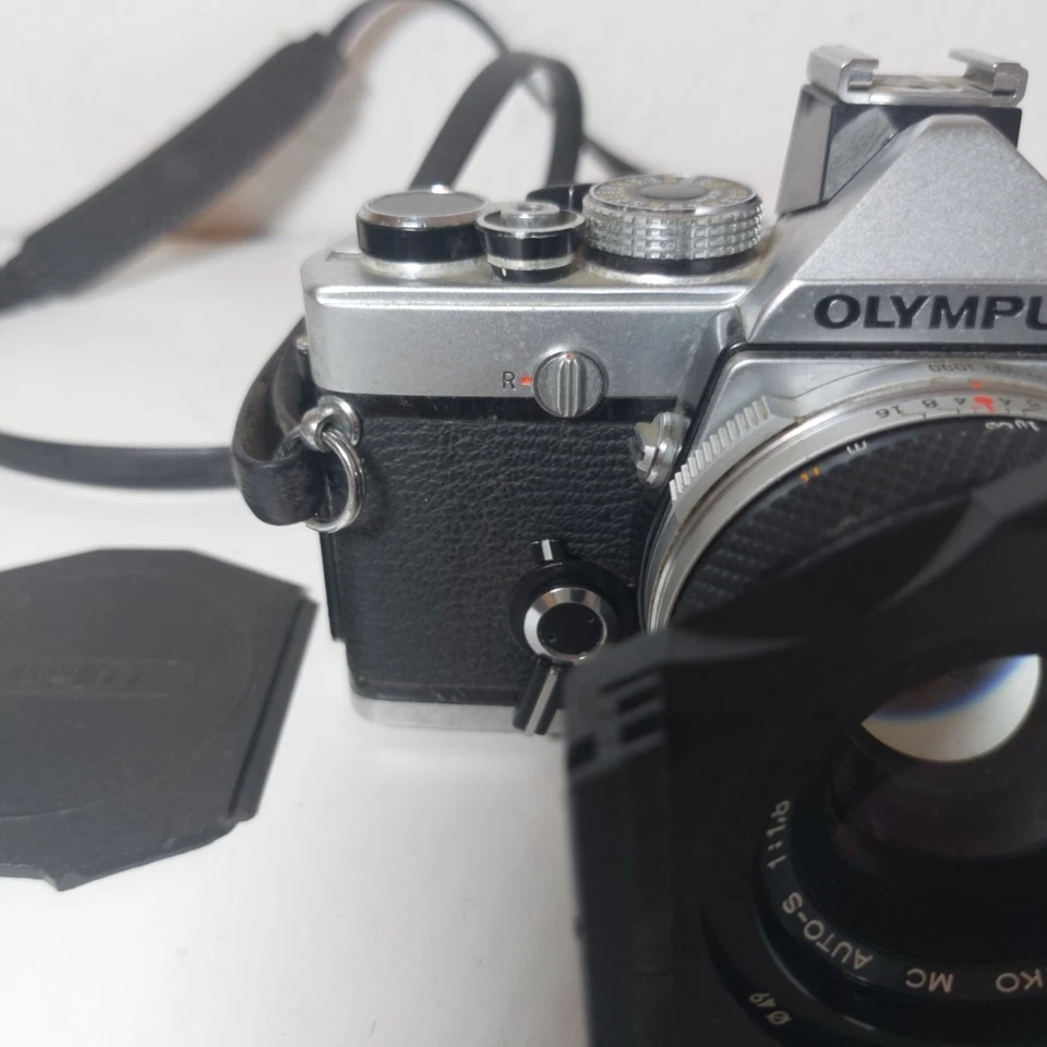 Olympus OM-1 N 35mm Film SLR Manual Camera & 50mm Zuiko f1.8 Lens Silver Used - Image 3 of 4