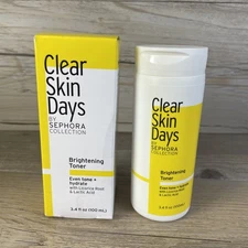 Clear Skin Days Sephora Brightening Toner Even Tone and Hydrate 100ml 3.4 oz NOS