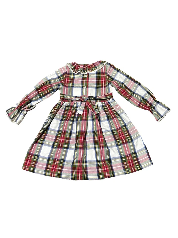 Vestido de vacaciones a cuadros escoceses escoceses de tartán talla Bonnie Jean Patty para niñas 5 Foto 3 de 4