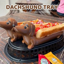Dachshund Hot Dog Tray Serving Plate Cute Kitchen Decor Dog Lover Gift