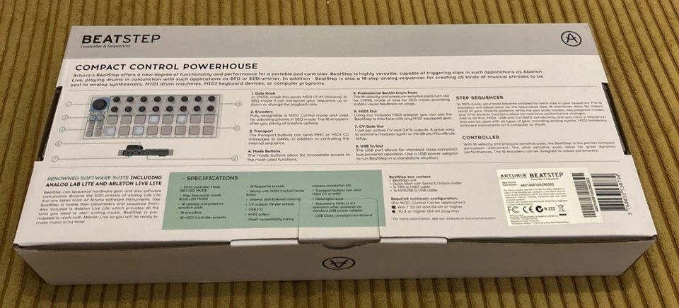 Arturia Beatstep Midi Controller & Sequencer/OVP + Beatstep Pro Cable Kit/CV - Bild 2 von 4