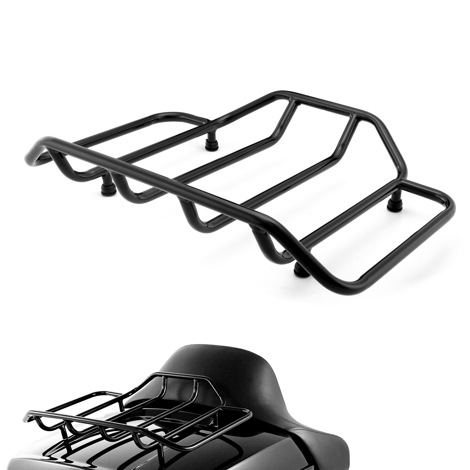 Tour Pack Luggage Rack Trunk Top Rack for Harley Touring Road King Glide 84-up