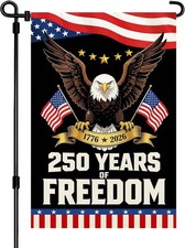 USA 250th Anniversary Garden Flag Double Sided Patriotic Decor for 4th of July