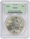 1935 Peace Silver Dollar MS65 PCGS