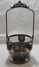 Antique Victorian Monarch Silverplate Brides Fruit Plant  Basket Toronto 10”
