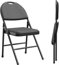 Klappstuhl PU gepolstert 2/4/6x Set Klappstühle Platzsparender Stuhl mit Kissen