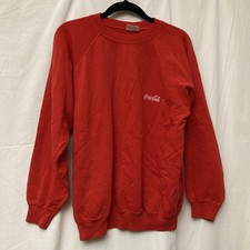 VTG Coca-Cola Red with Embroidered Script Logo Long Sleeve Sweatshirt - SZ L