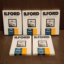 Lot of 5 125 Sheets Ilford Multigrade IV RC Deluxe Satin Photo Paper read 
