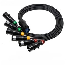 1m 19 PIN 2.5mm2 Socapex Male to 6 CEE 16amp for Stage power connection