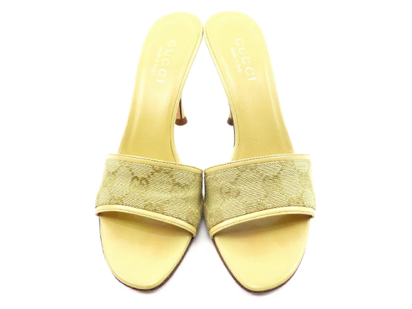 GUCCI Sandals GG Canvas #36C Beige Ladies Brand High Brand Vintage thumbnail 2