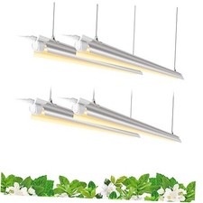  Luce di Coltivazione LED a Spettro Completo, 168W (4 x 42W), Luce di Coltivazione 4FT-4 Confezioni Giallo
