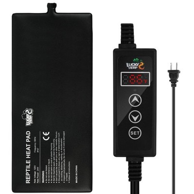 Reptile Heating Pad 24W 8X18 Inch with Thermostat, Under Tank Heater Terrariu...