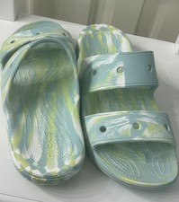 Crocs Classic Unisex Pure Water Marbled Slide Sandals Men  s 10 Women  s 12