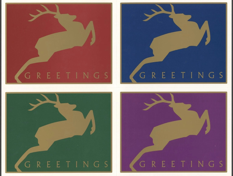 US 2000 #UX360a (UX357-UX360) Mint/Christmas Deer/Sheet of 4 Postal Cards