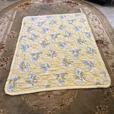 Vintage Smurfs Blanket 33" x42" Baby Toddler Quilted Musical Scene Crib