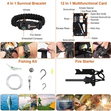 125 In 1 Survival Kit, Professional Survival Equipment, Equipment, Tools, First 