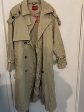 Women's Beige Trench Coat, Fully Lined, Beige Colour Size 4XL