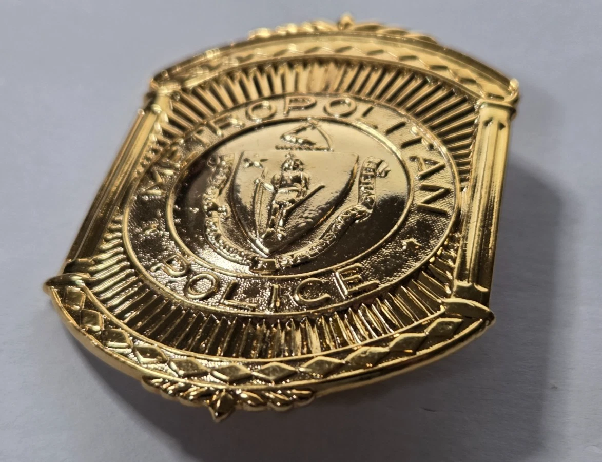 BOSTON Massachusetts 1960er Badge Metropolitan POLICE Polizei Abzeichen USA