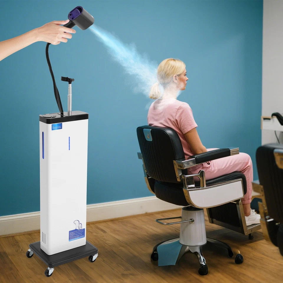 White Standing Hair Steamer Nano Mist Hair Steamer for Deep Conditioning - Image 2 of 4