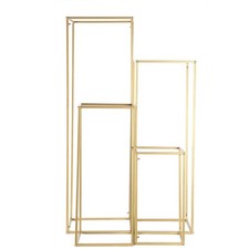 4 pcs Geometric Gold Metal Stands Flower Vase Holders Wedding Party Centerpieces