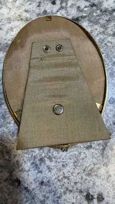 Neoclassical Brass & Green Enameled Ball Claw Foot Chippendale Revival Frame 80s