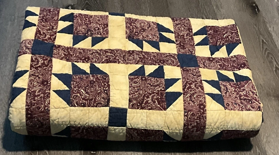 Colcha de cama Cracker Barrel por Donna Sharp marrom creme patchwork queen 90x90 - Imagem 2 de 4