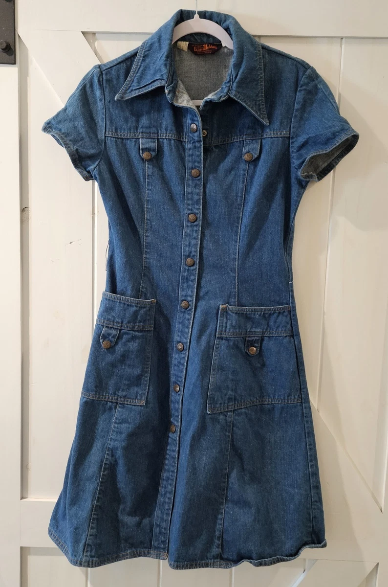 Denim 1970s Vintage Dresses for Women for sale - eBay